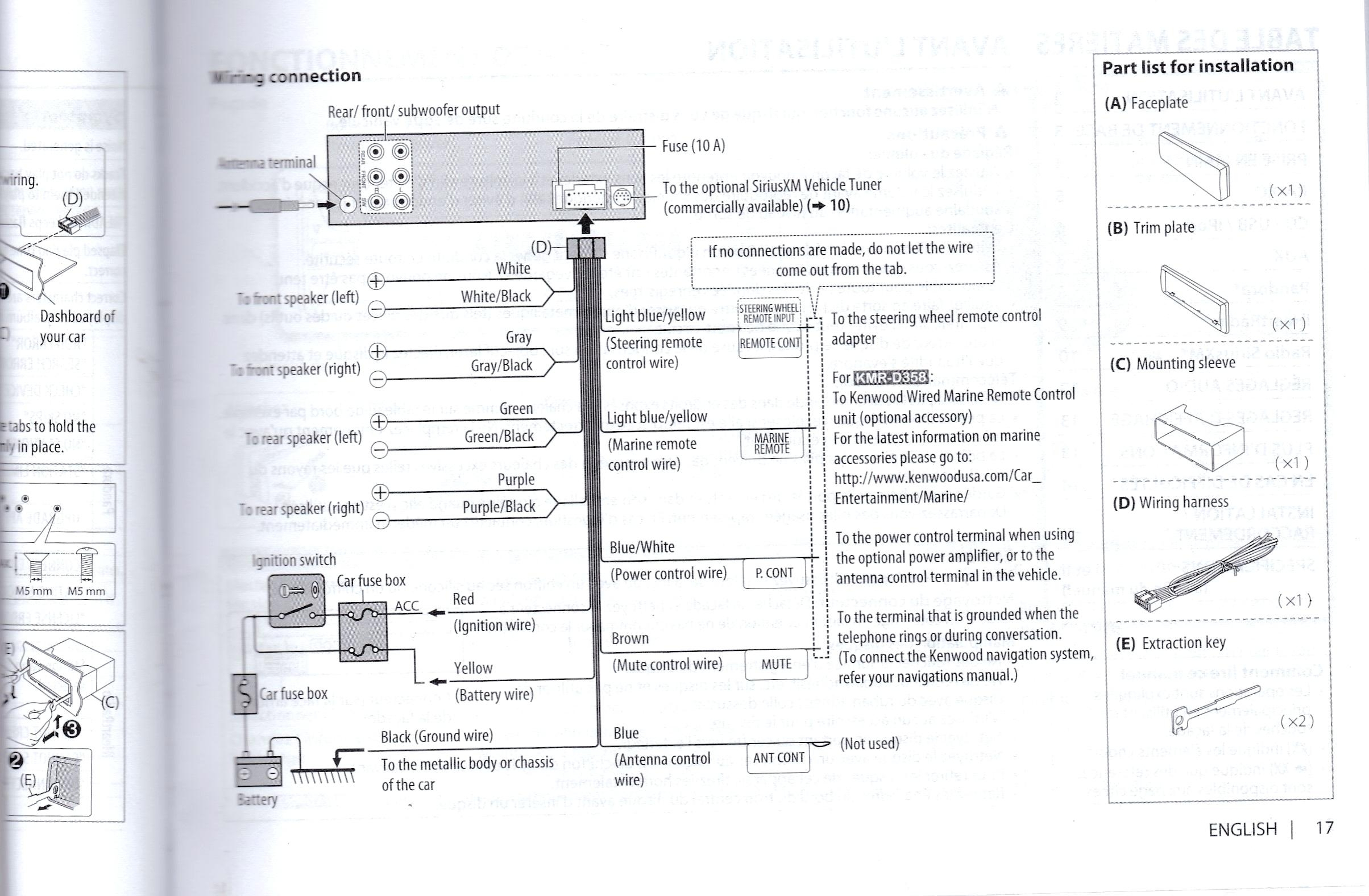 Kenwood Ddx470 Wiring Harness Colors - Wiring Diagram Detailed - Kenwood Radio Wiring Diagram