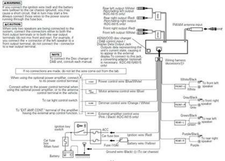 Kenwood Kdc Mp205 Wiring Harness | Manual E-Books - Kenwood Wiring
