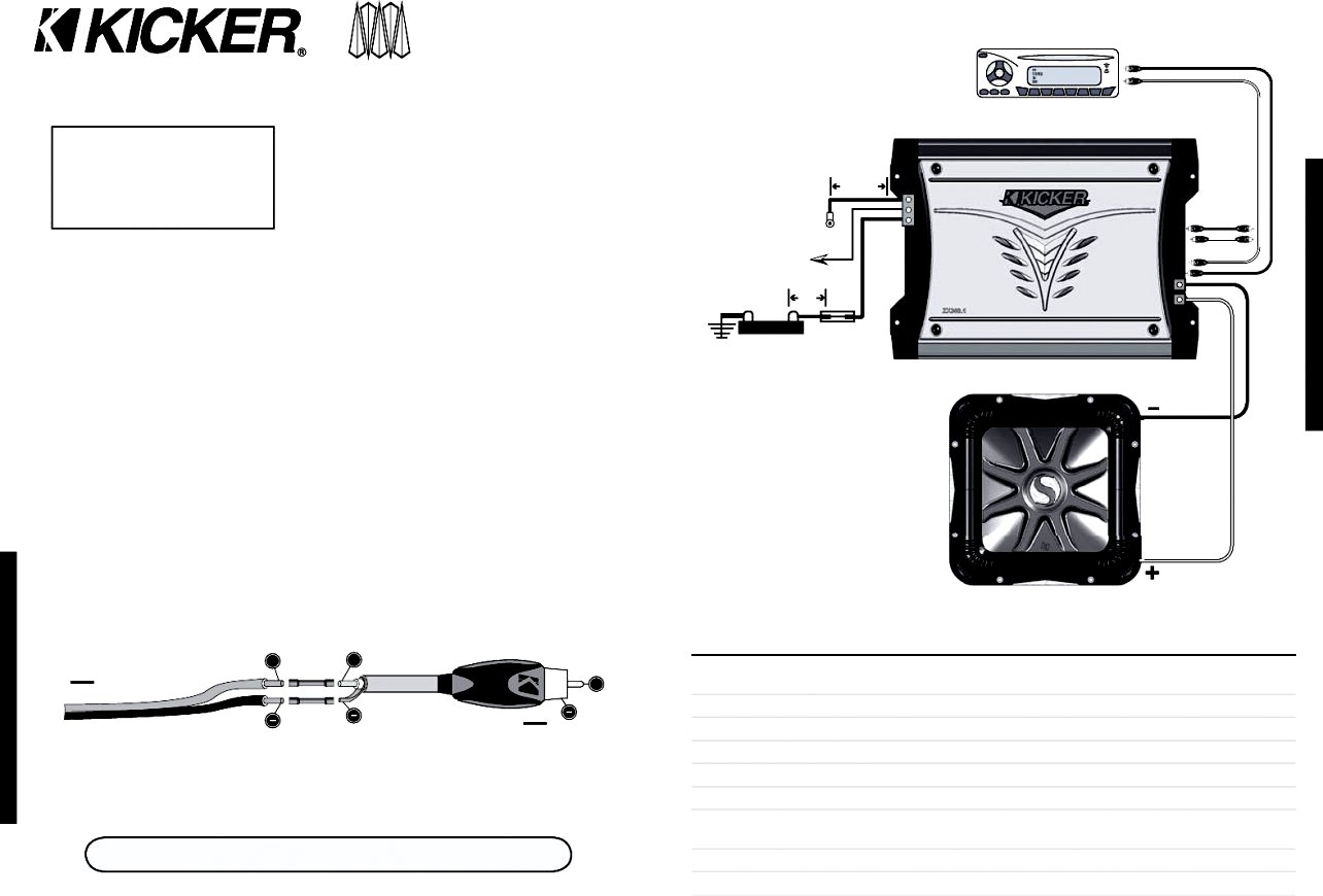 Kicker Amp Wiring Diagram | Manual E-Books - Kicker Amp Wiring Diagram