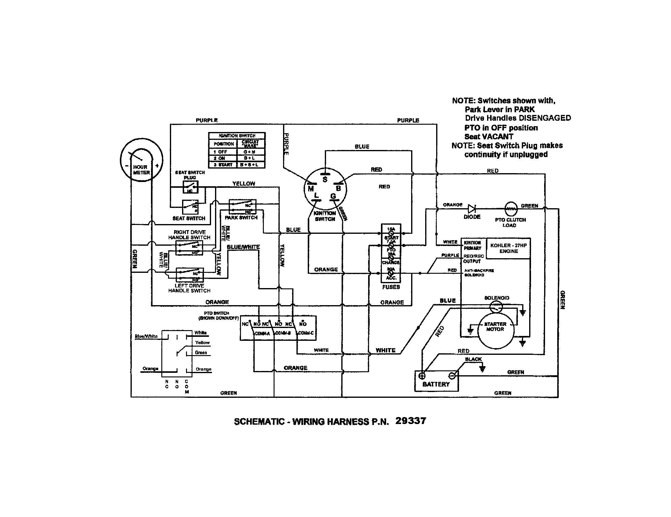 Kohler Ignition Switch Wiring Diagram - Cadician's Blog