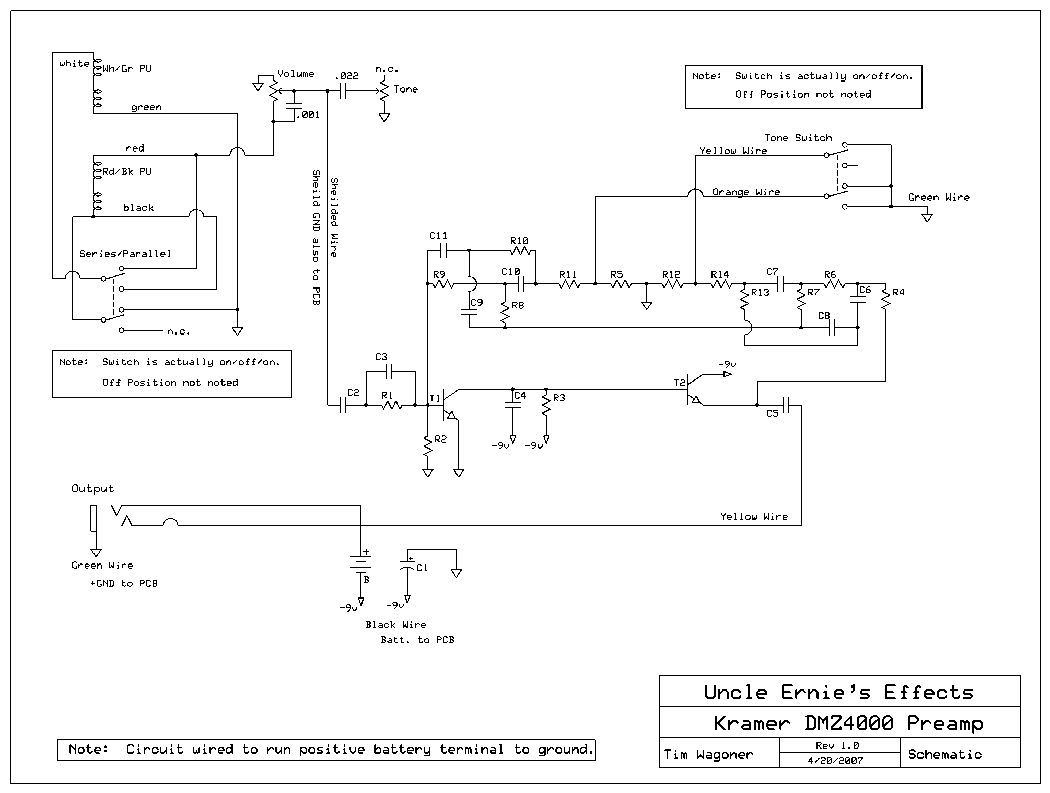 Kramer Wiring Information And Reference - Hss Wiring Diagram