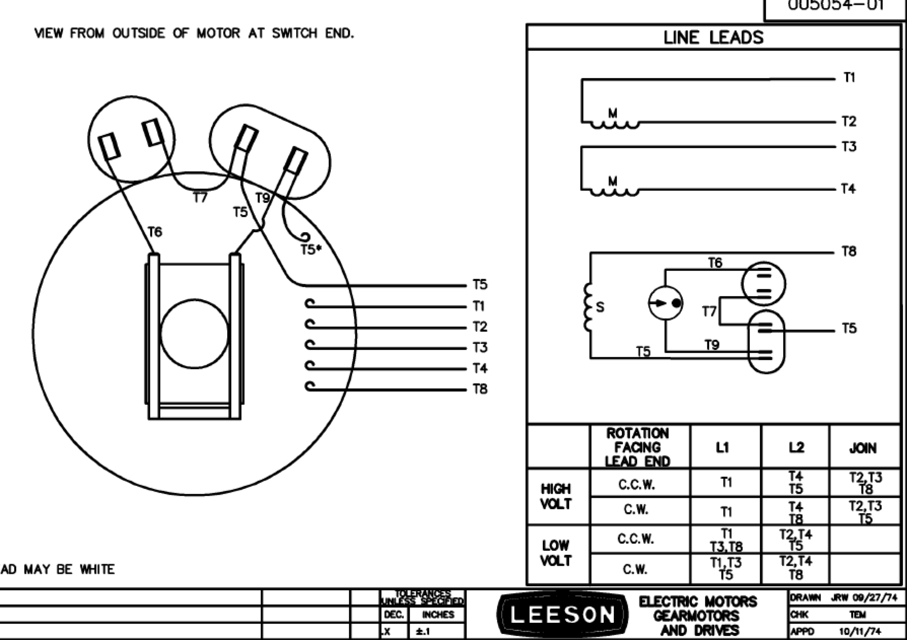 Leeson Motors Wiring Diagram | Manual E-Books - Leeson Electric Motor Wiring Diagram
