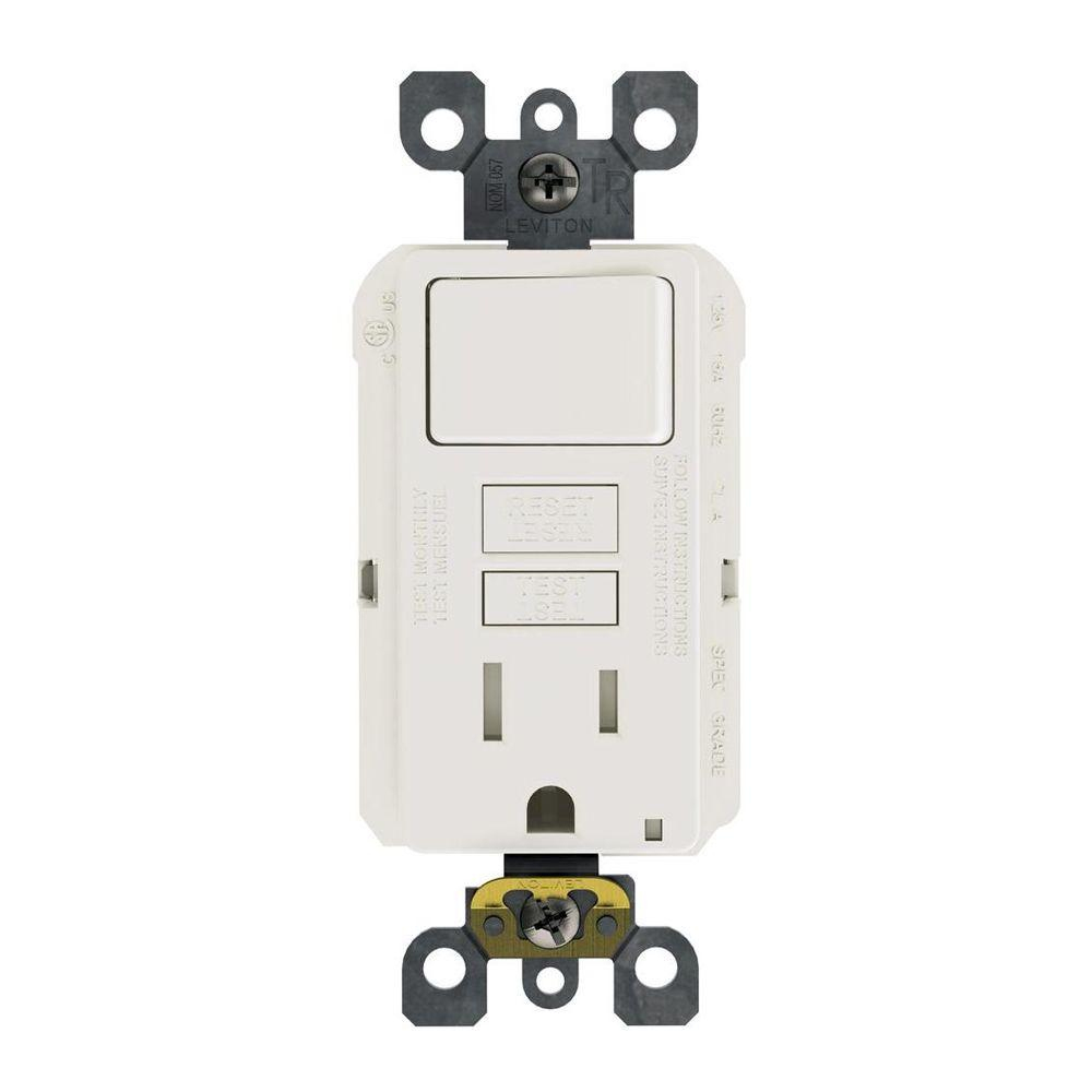 Leviton 15 Amp 125-Volt Combo Self-Test Tamper-Resistant Gfci Outlet - Wiring A Gfci Outlet With A Light Switch Diagram