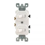 Leviton 15 Amp Combination Double Switch, White R62 05224 2Ws   The   Double Light Switch Wiring Diagram