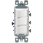 Leviton Decora 15 Amp 3 Rocker Combination Switch, White R62 01755   Toggle Switch Wiring Diagram