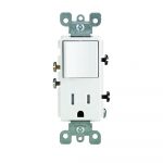 Leviton Decora 15 Amp Tamper Resistant Combo Switch And Outlet   Light Switch Outlet Combo Wiring Diagram