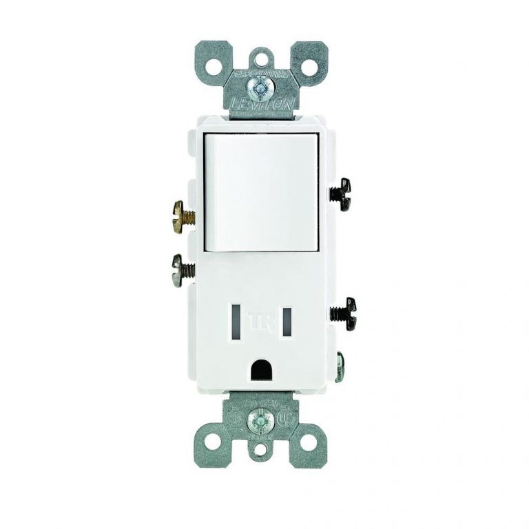 Leviton Decora 15 Amp Tamper Resistant Combo Switch And Outlet Light