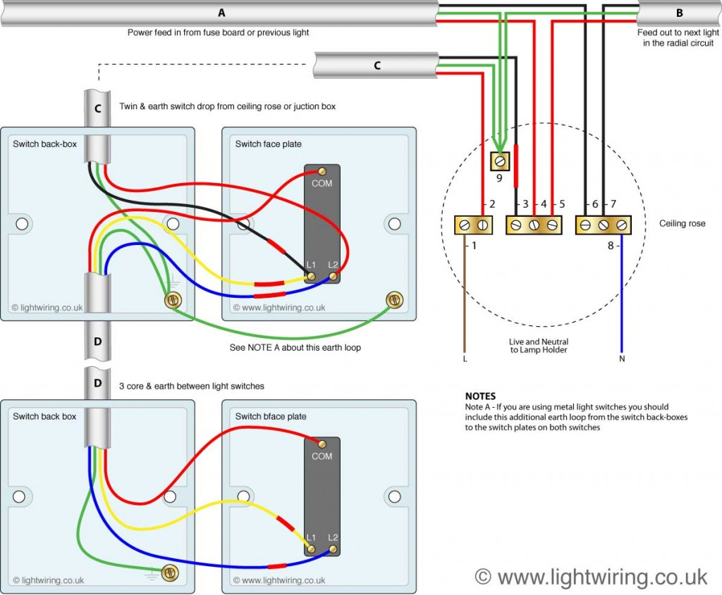 Lighting Wiring Diagram | Light Wiring - Wiring Diagram For Light Switch