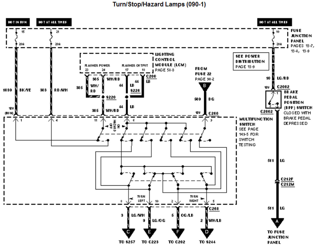 Lincoln Town Car Questions - Tail Lights, Brake Light, Turn Signals - Brake And Turn Signal Wiring Diagram