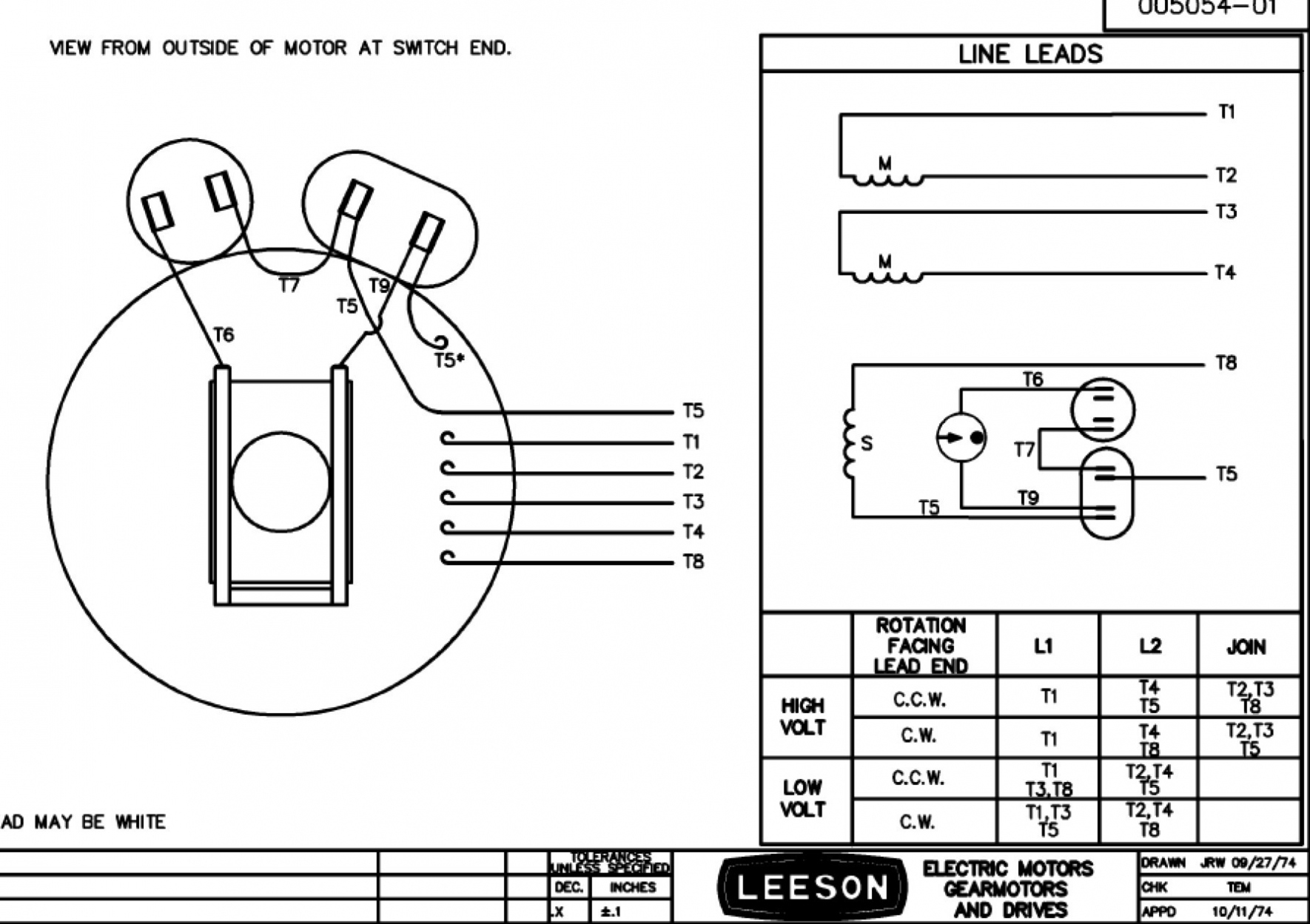 Marathon Motors Wiring Diagrams | Manual E-Books - Single Phase Marathon Motor Wiring Diagram
