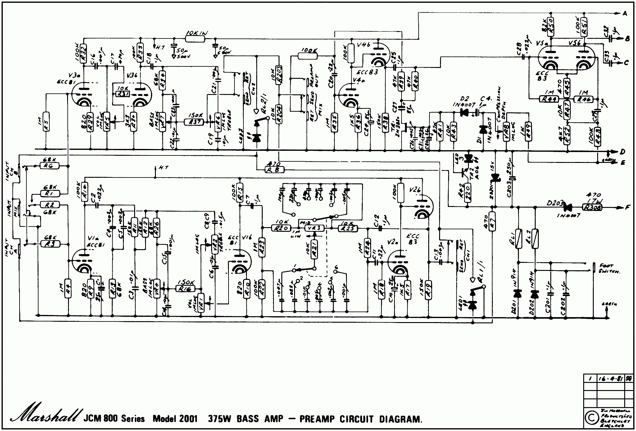 Marshall Schematics - Dsl Wiring Diagram