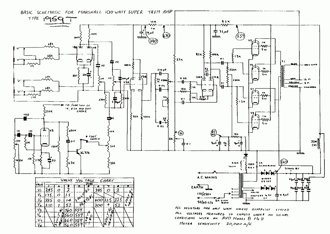 Marshall Schematics - Dsl Wiring Diagram