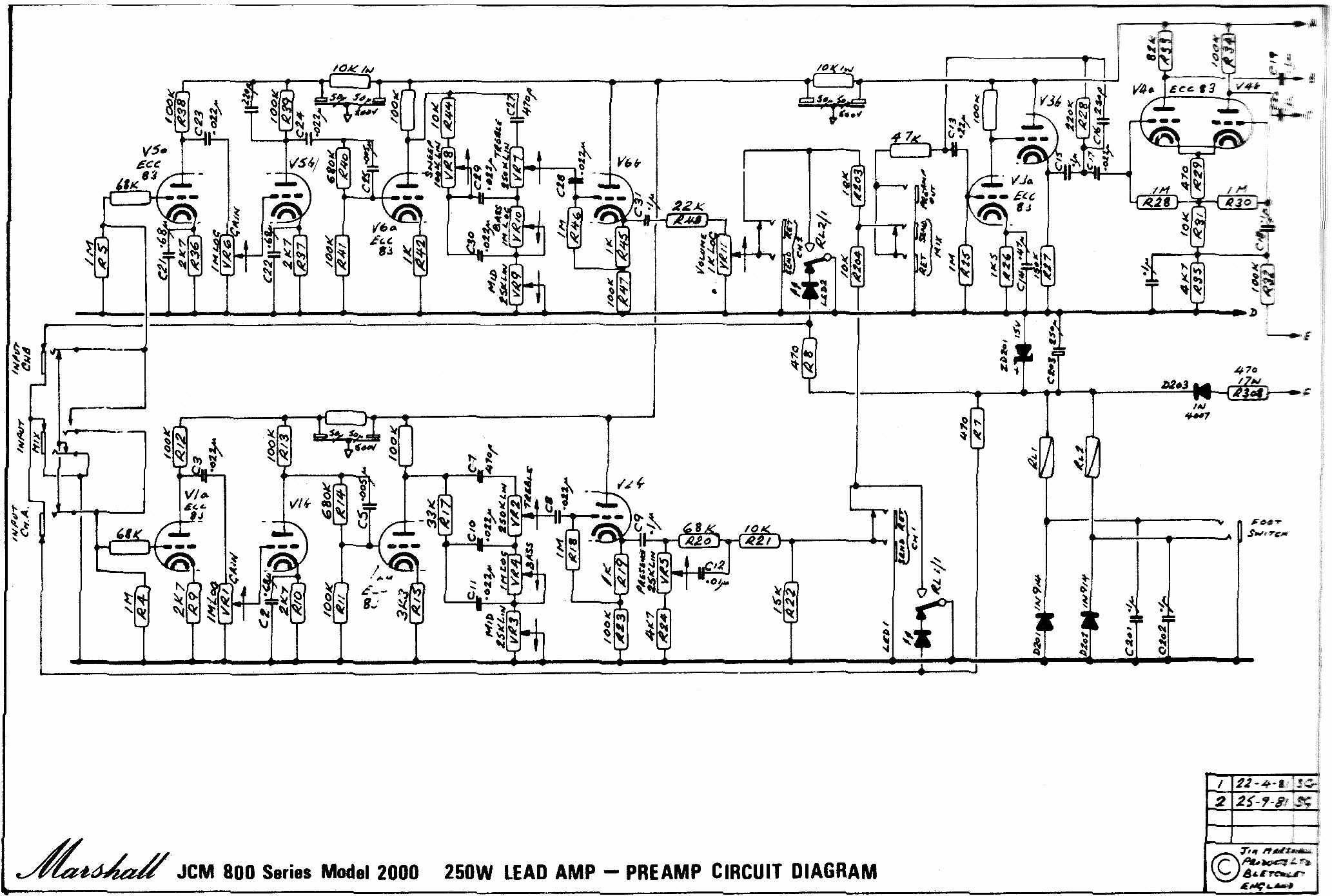 Marshall Schematics - Dsl Wiring Diagram