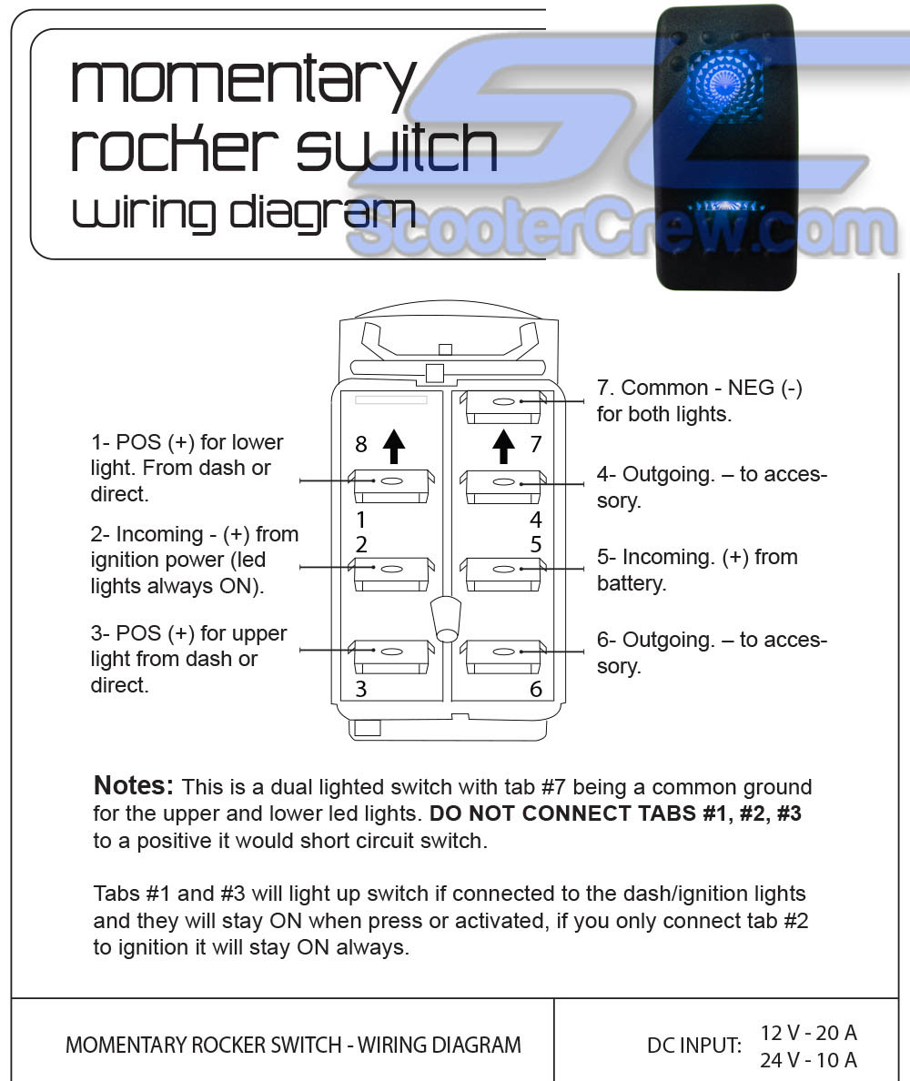 7 Pin Rocker Switch Wiring Diagram - Cadician's Blog