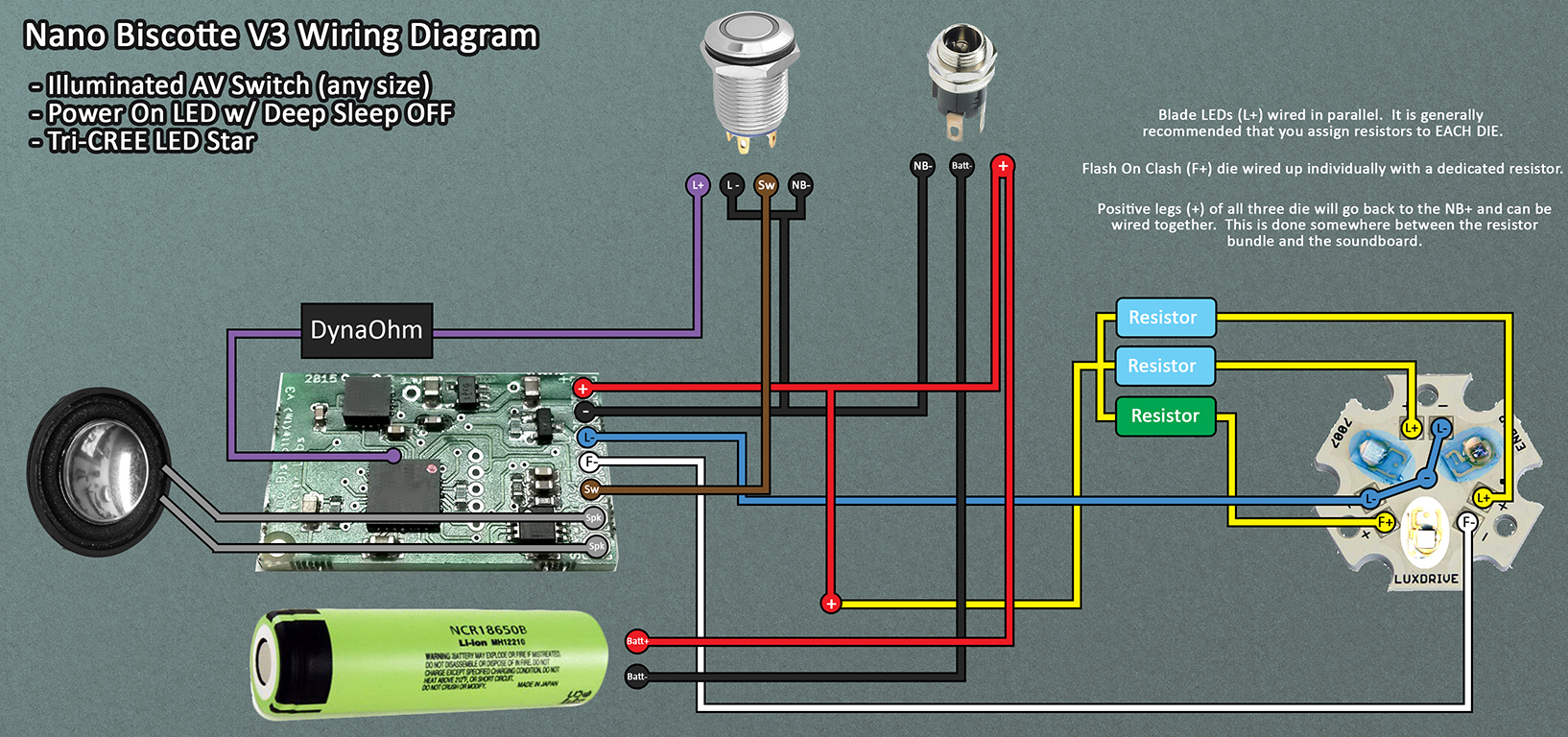 Nano Biscotte V3 Wiring Example - Nano Biscotte V4 Wiring Diagram