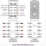 On Off On Backlit Rocker Switch | Red Led | New Wire Marine   Dpdt Switch Wiring Diagram