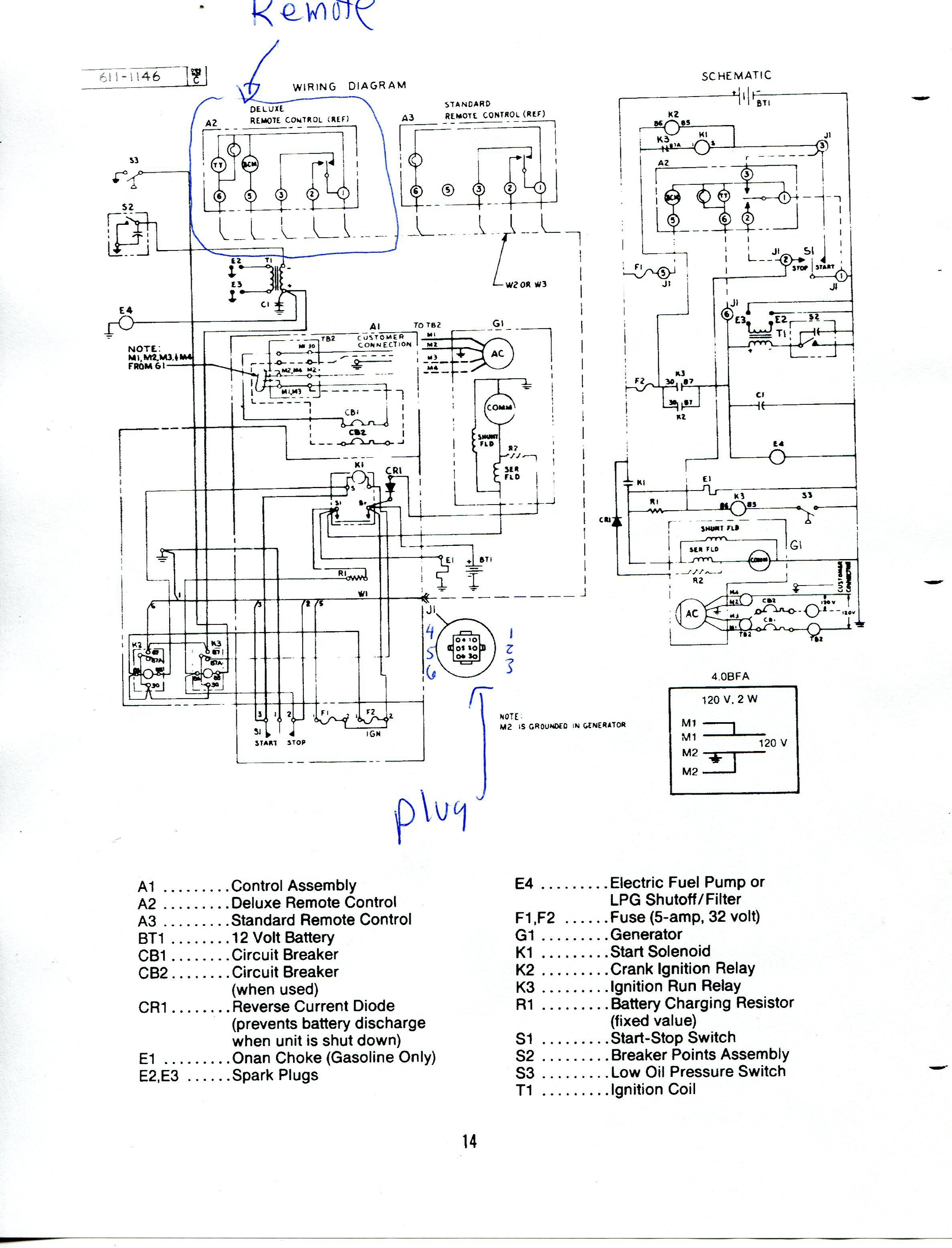 Onan 4000 Generator Wiring Diagram | Cadician's Blog