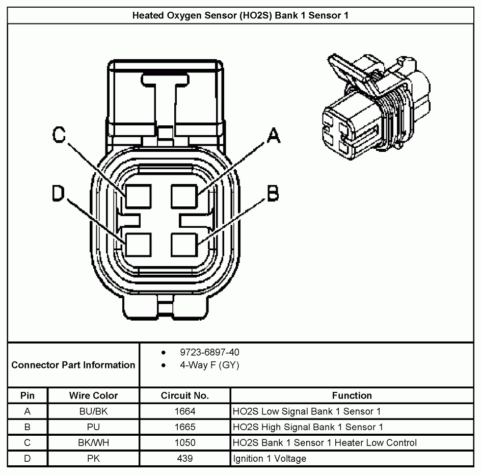 Diagram  4 Wire Oxygen Sensor Wiring Diagram Full Version