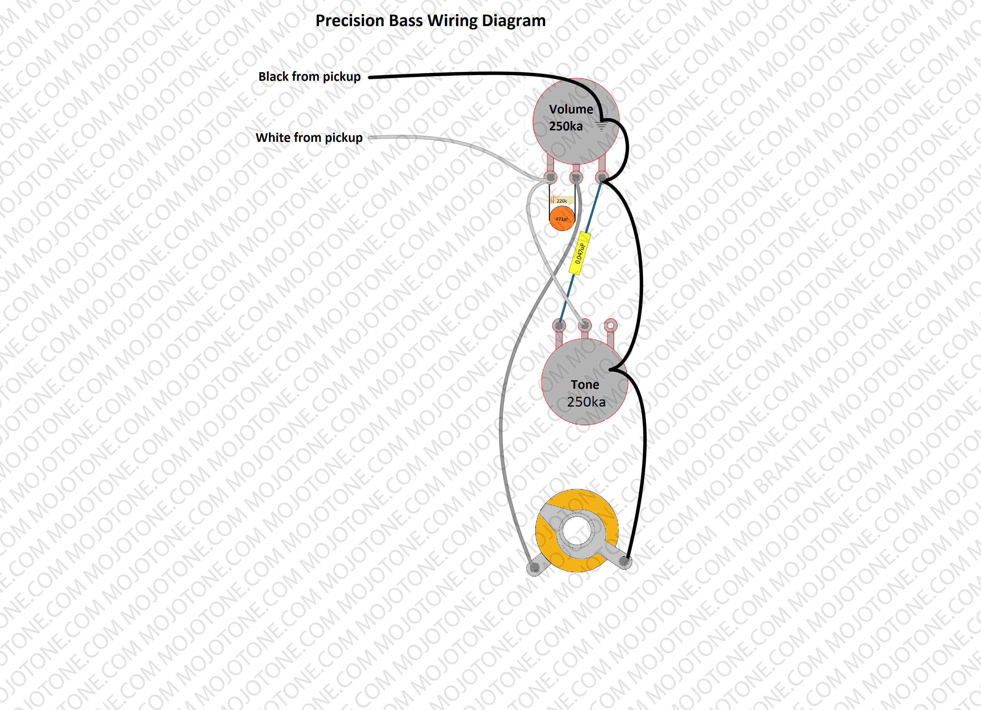 P-Bass Wiring Diagram - Precision Bass Wiring Diagram
