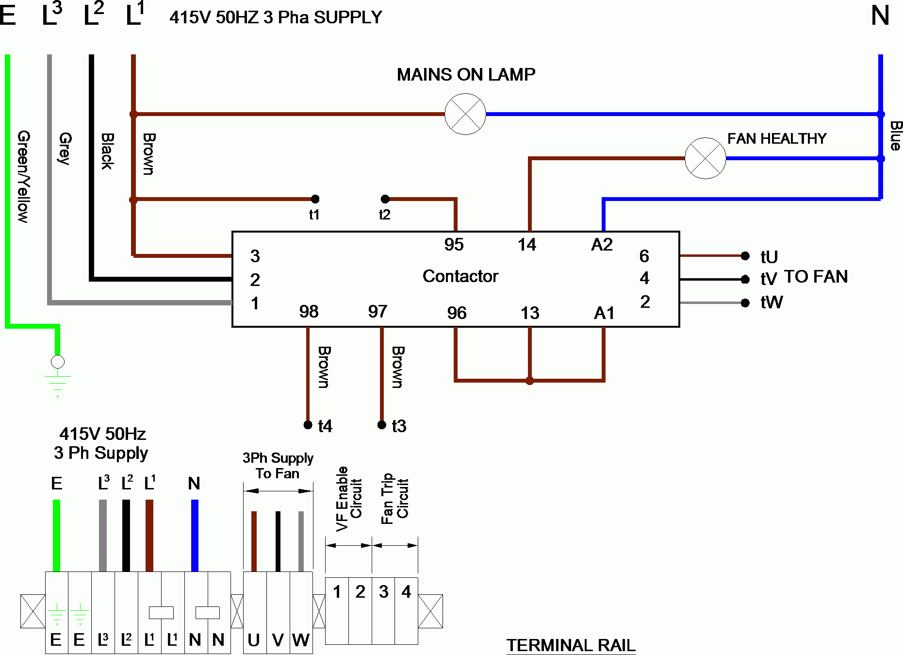 3 Phase To Single Phase Wiring Diagram - Cadician's Blog