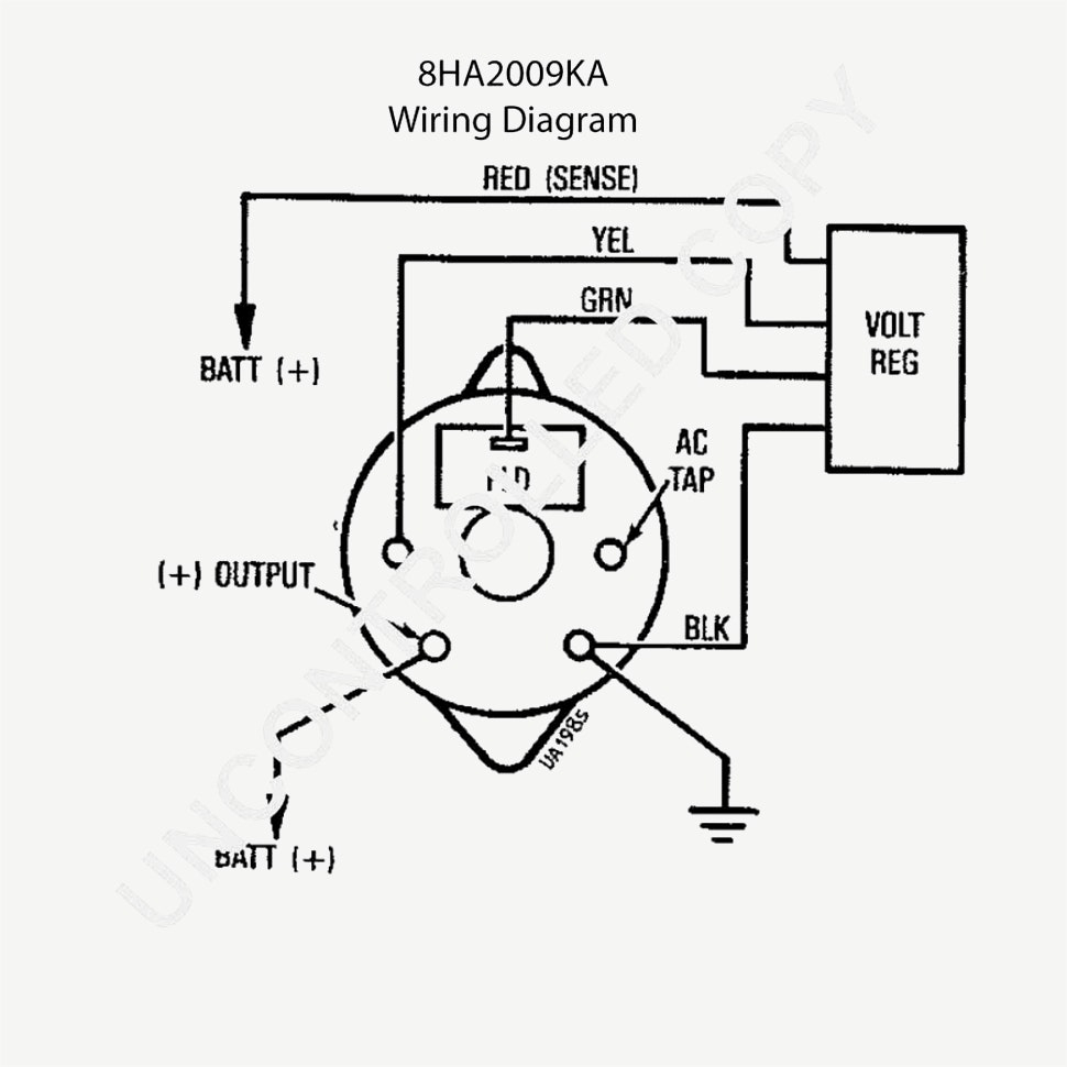 Chevy One Wire Alternator Diagram Electrical Circuit 3 Wire Ford