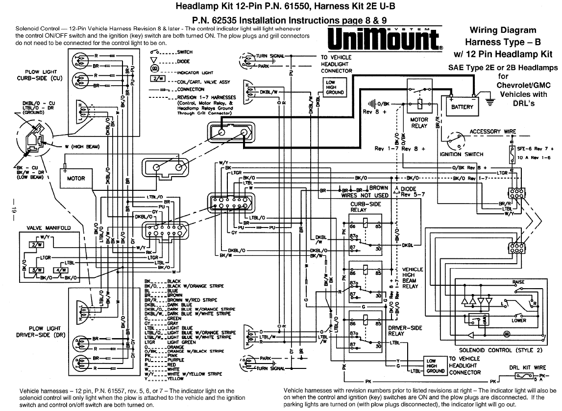 Plow Light Wiring Harness | Manual E-Books - Meyers Snow Plow Wiring Diagram