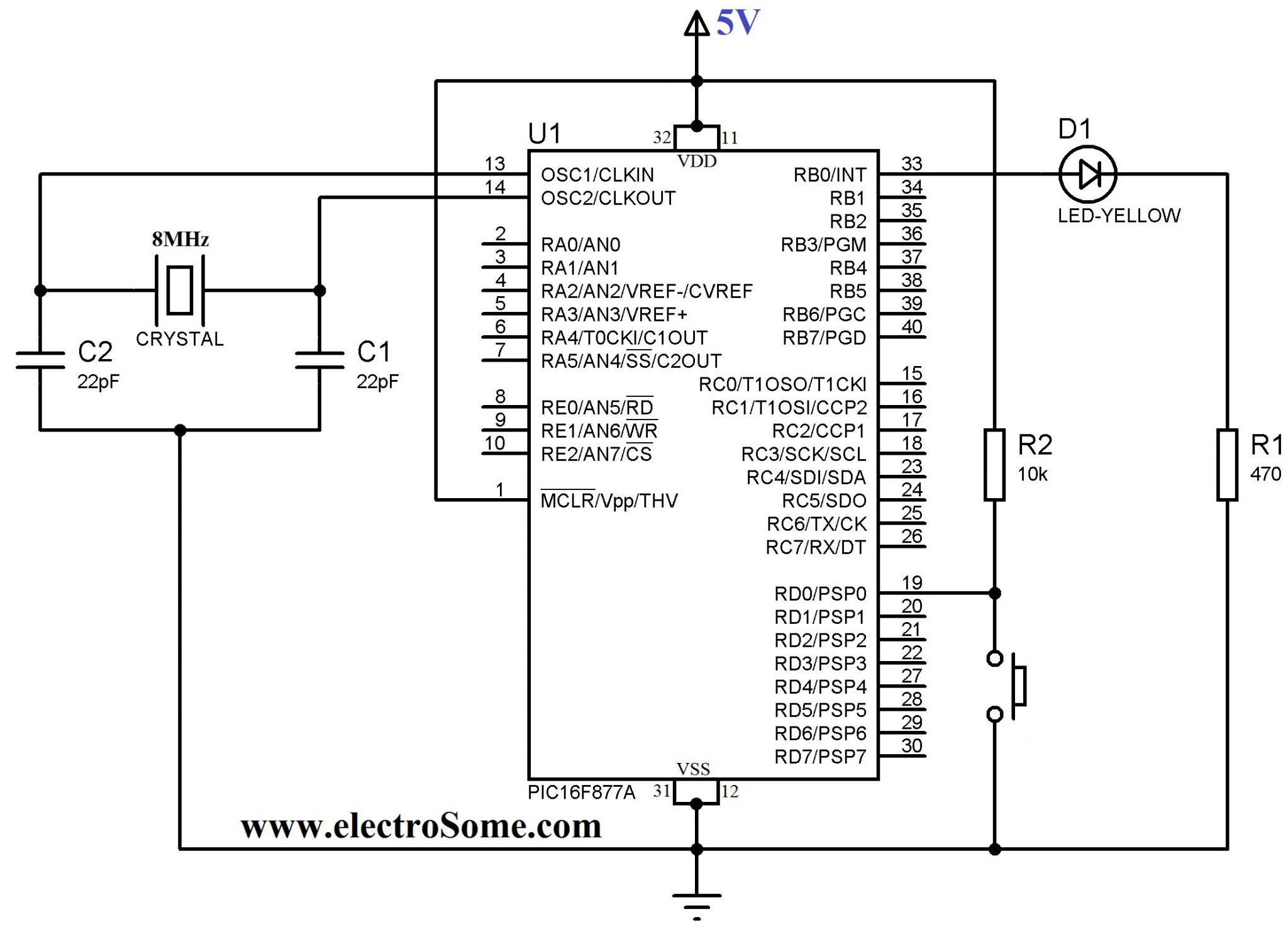Push Button Starter Switch Wiring Diagram Circuit Using 11N - Push Button Starter Switch Wiring Diagram