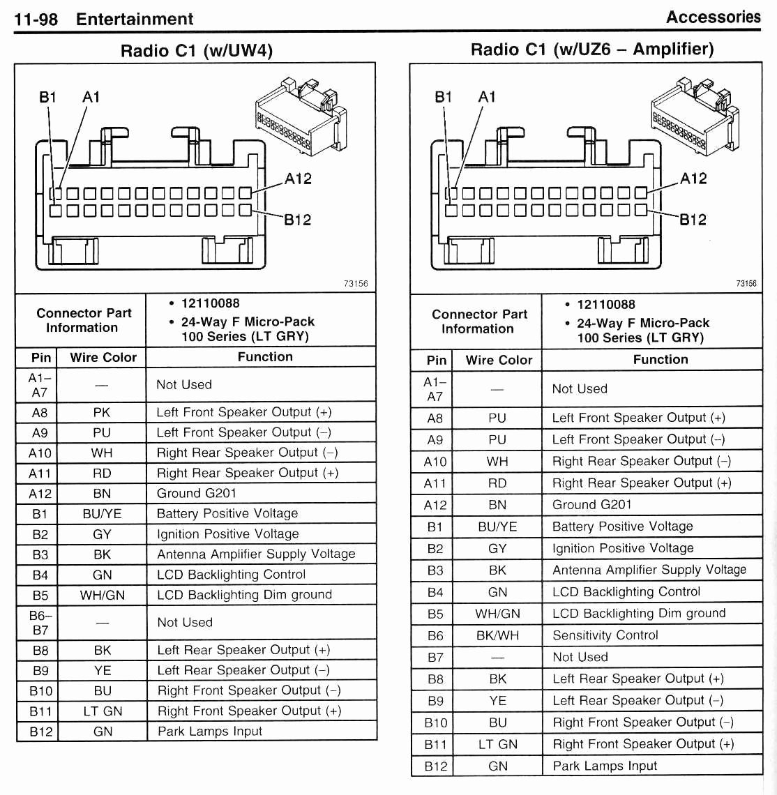 2004 Chevy Silverado Radio Wiring Harness Diagram | Cadician's Blog