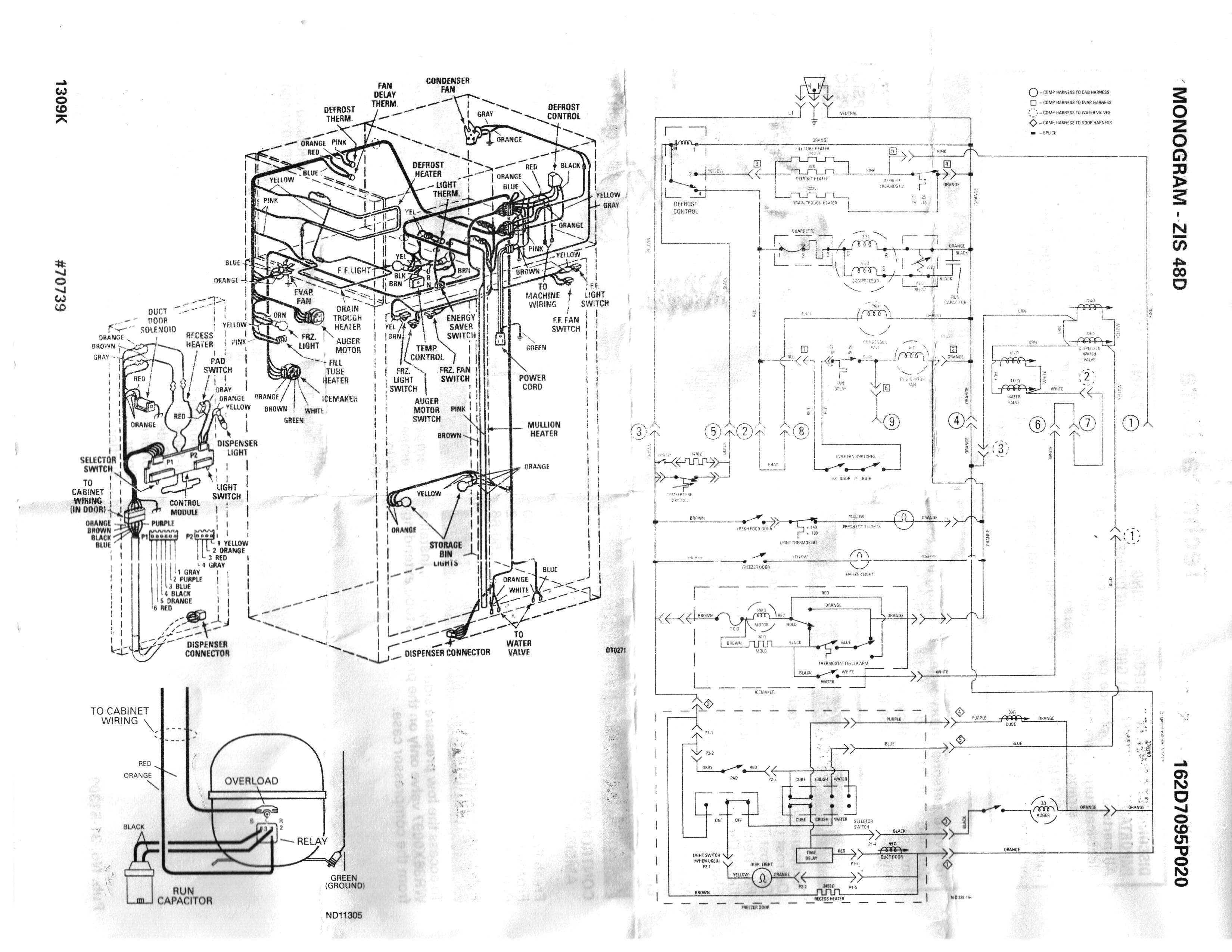 Refrigerator Wiring Diagrams For Ge Gss20Gewj Bb | Wiring Diagram - Ge Refrigerator Wiring Diagram