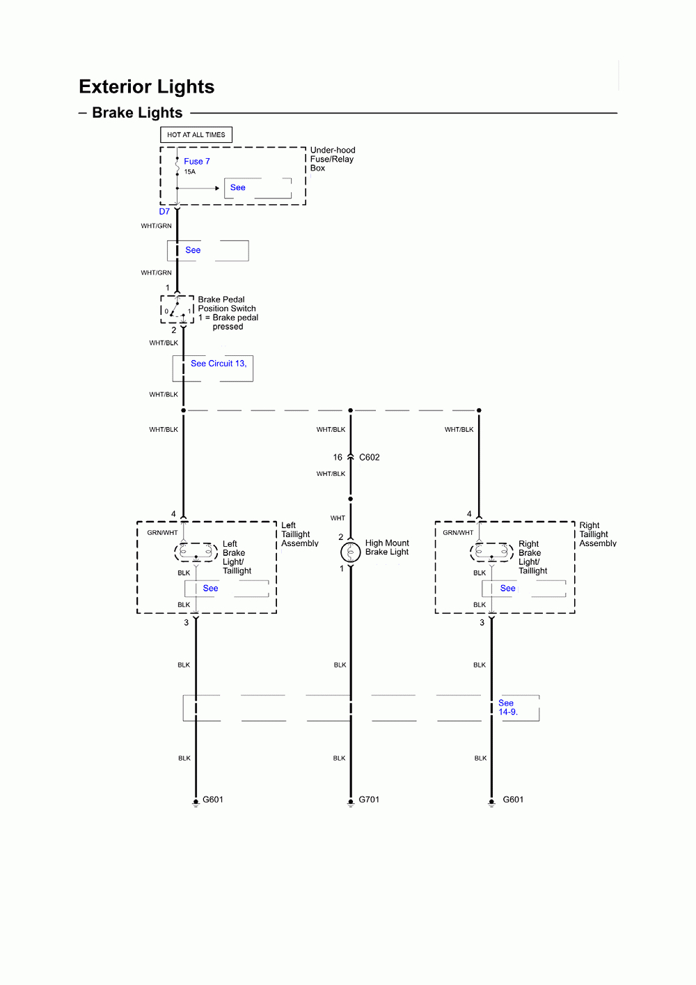 Repair Guides | Wiring Diagrams | Wiring Diagrams (1 Of 30 - Brake Lights Wiring Diagram