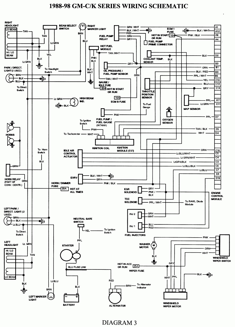 Repair Guides | Wiring Diagrams | Wiring Diagrams | Autozone - 1998 Chevy Silverado Wiring Diagram