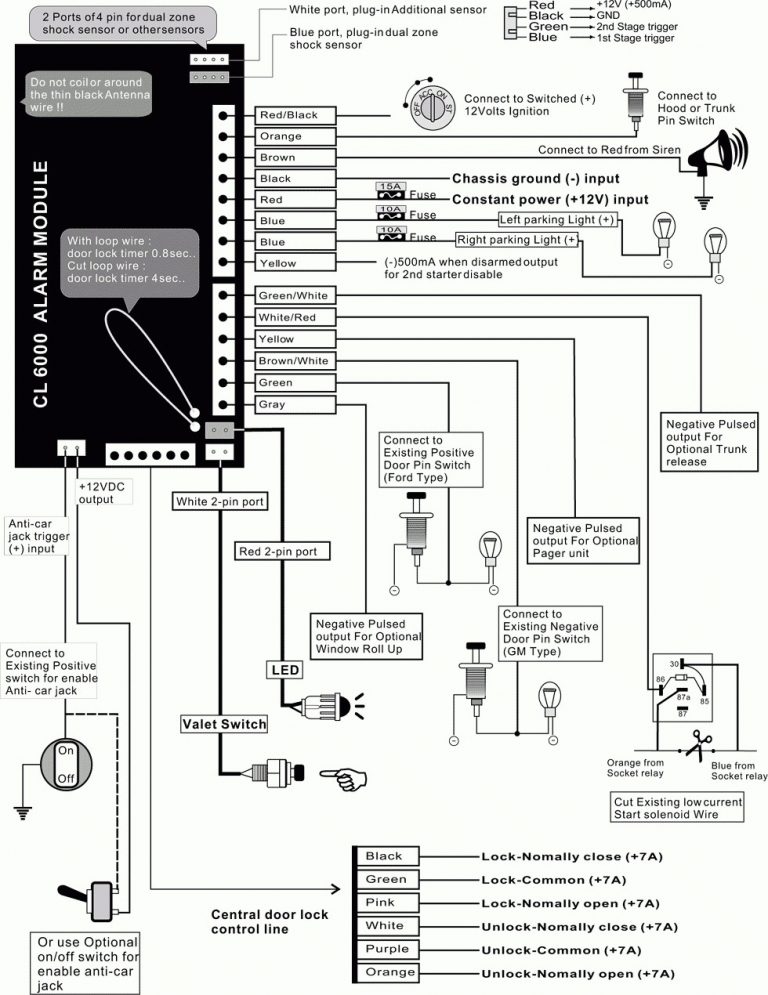 Rhino Car Alarm Wiring Diagram | Wiring Library - Viper 5305V Wiring