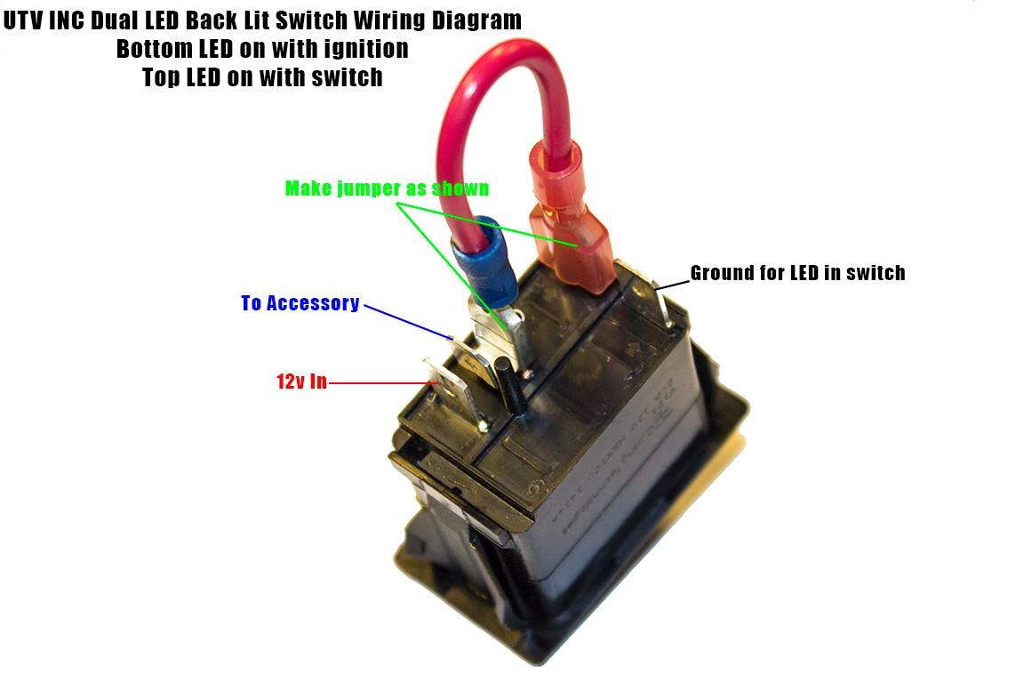 how to wire 4 prong rocker led switch