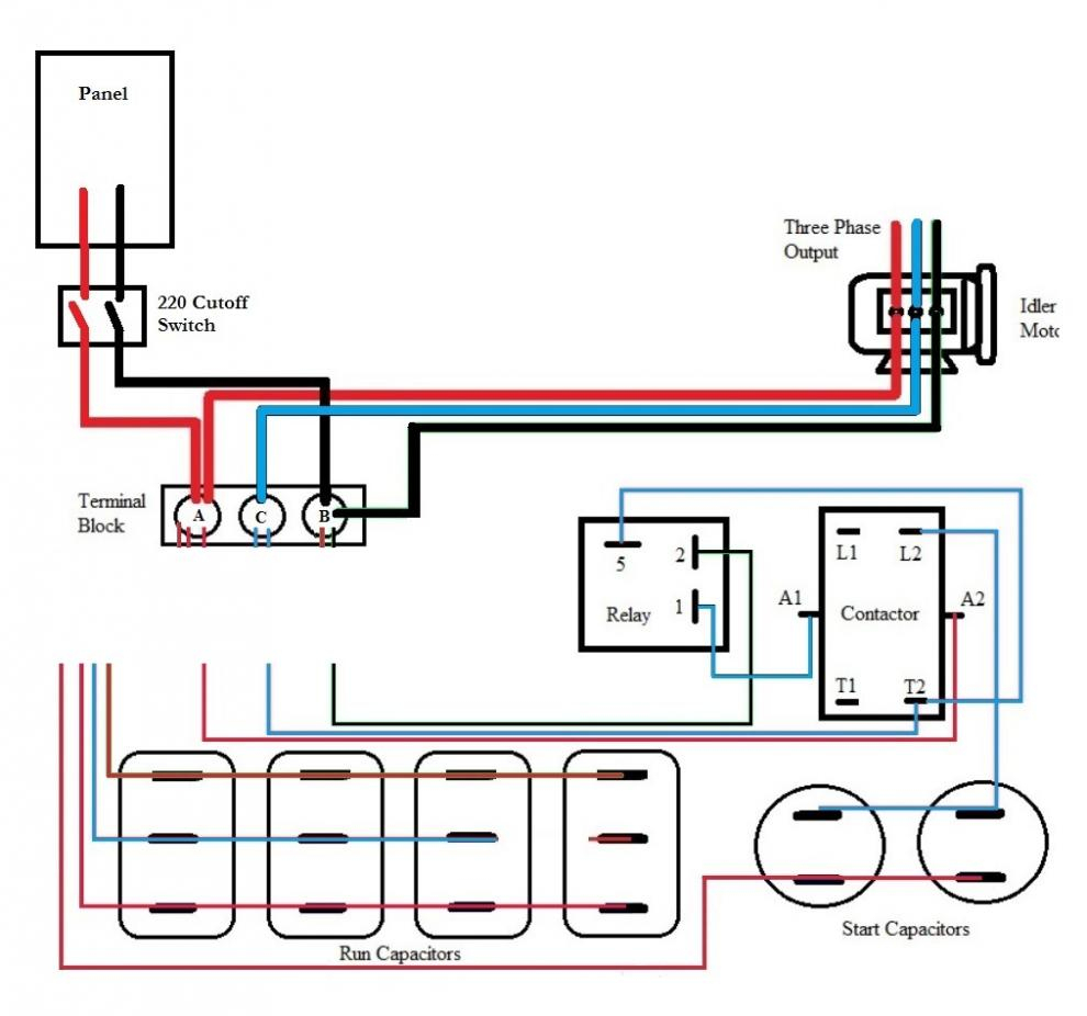Rotary Phase Converter Help And Troubleshooting - Page 2 - Rotary Phase Converter Wiring Diagram