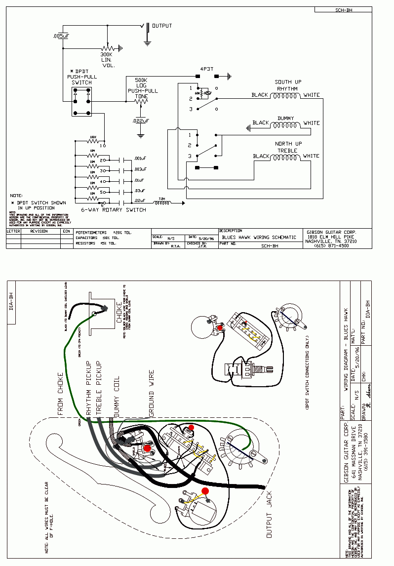 Gibson Les Paul Wiring Diagram | Cadician's Blog