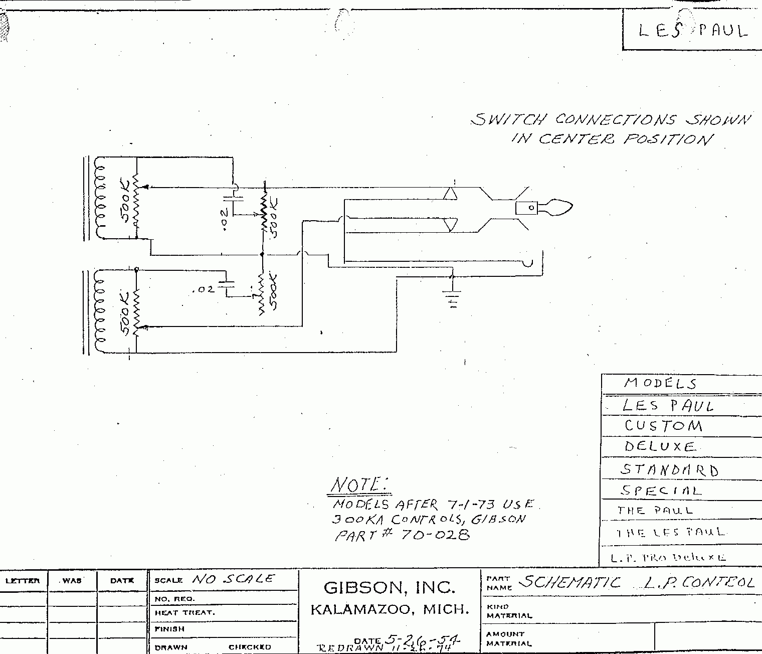 Schematics - Gibson Les Paul Wiring Diagram