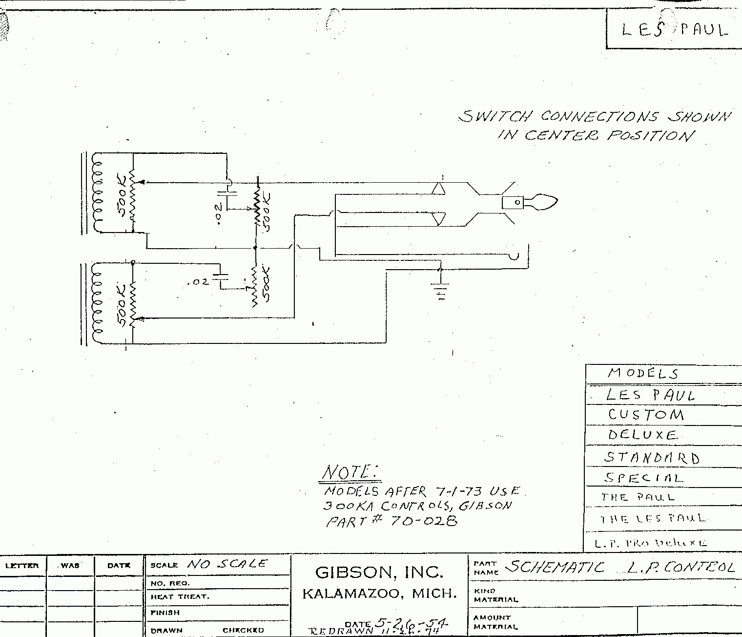 Schematics - Les Paul Wiring Diagram