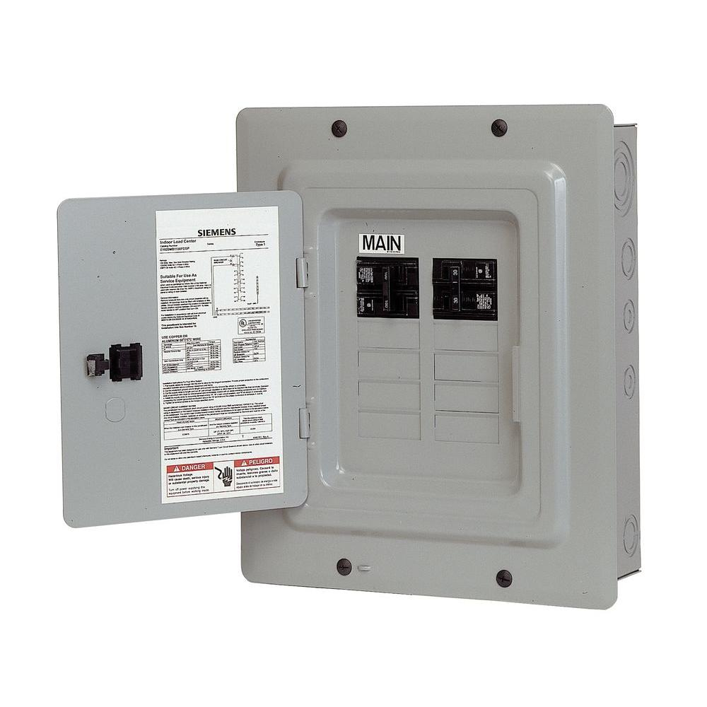 Siemens 100 Amp 10-Space 20-Circuit Main Breaker Load Center - Siemens Load Center Wiring Diagram