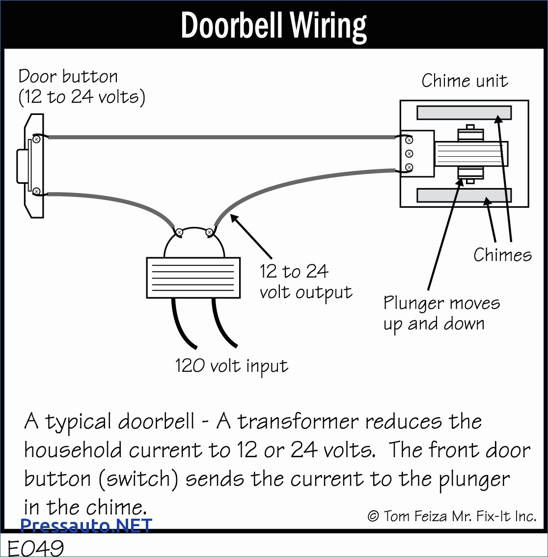 wired doorbell diagram