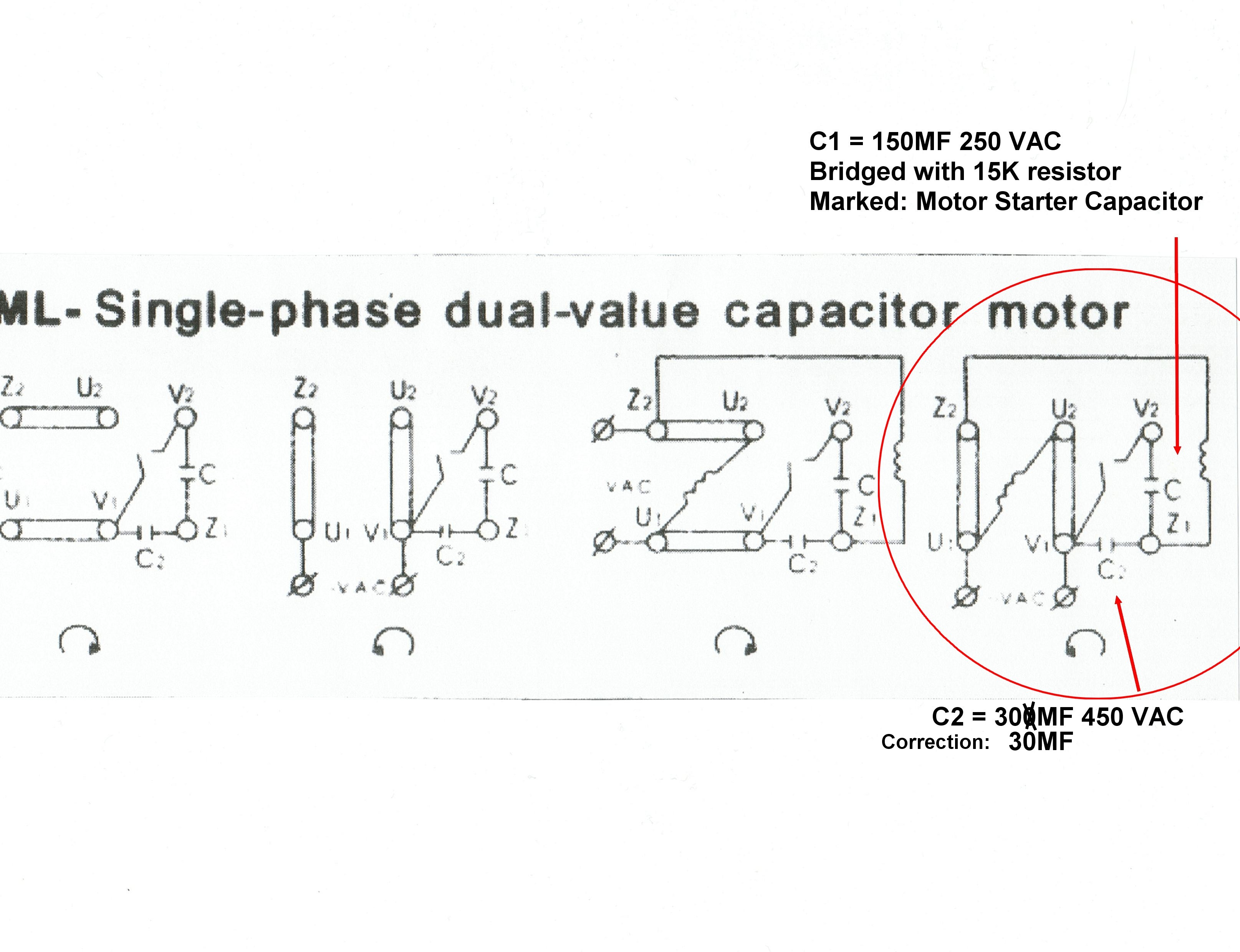 Single Phase Capacitor Motor Wiring Diagrams | Wiring Diagram - Single Phase Motor Wiring Diagram With Capacitor