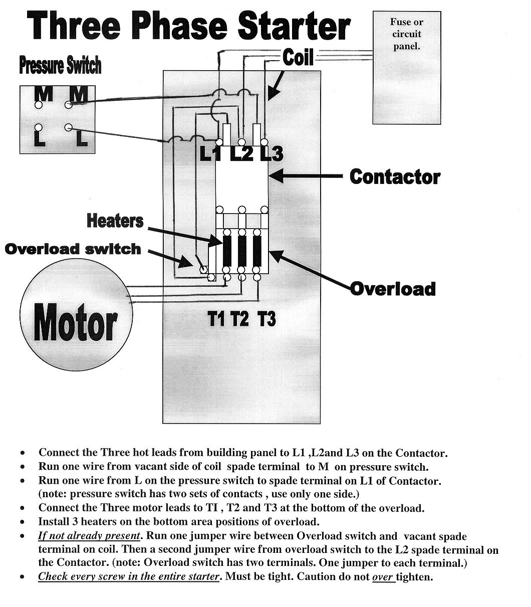 Single Phase Magnetic Starter Wiring Diagram | Manual E-Books - Magnetic Starter Wiring Diagram