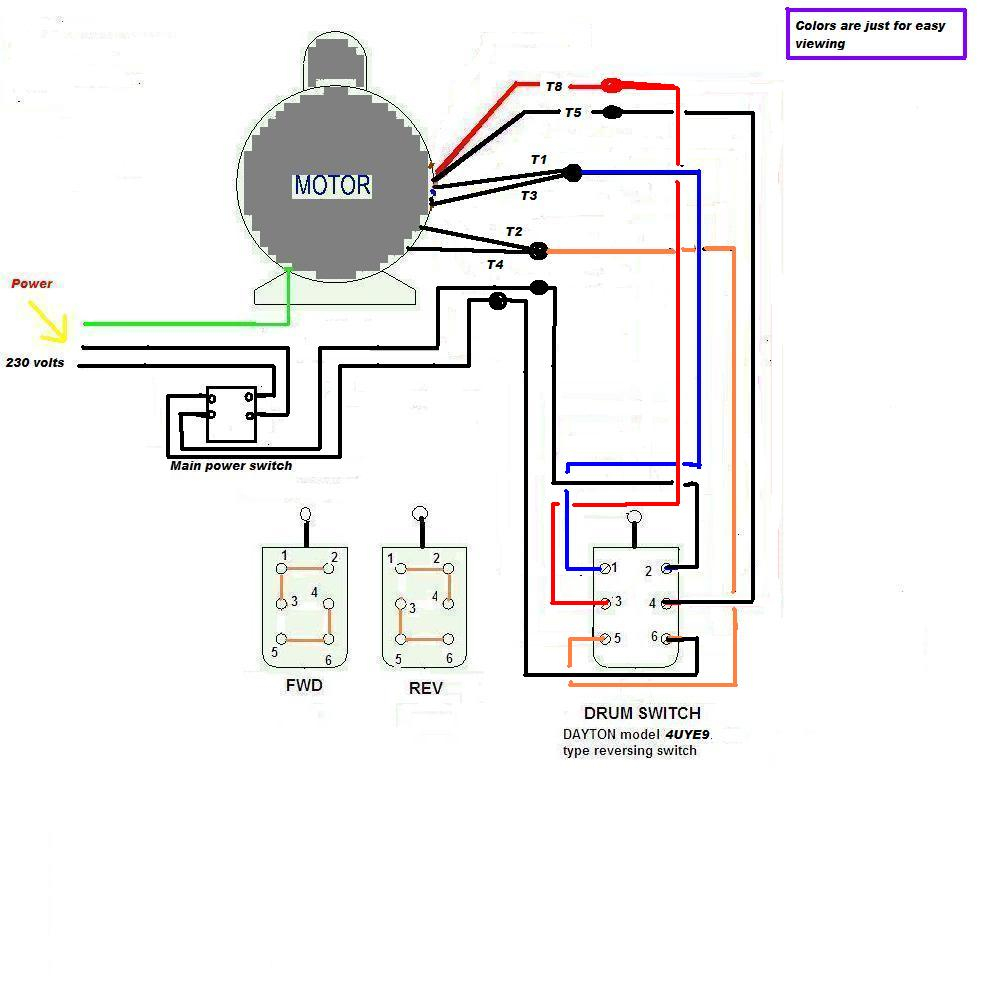 Single Phase Motor Wiring Diagram Forward Reverse | Manual E-Books - Reversing Single Phase Motor Wiring Diagram