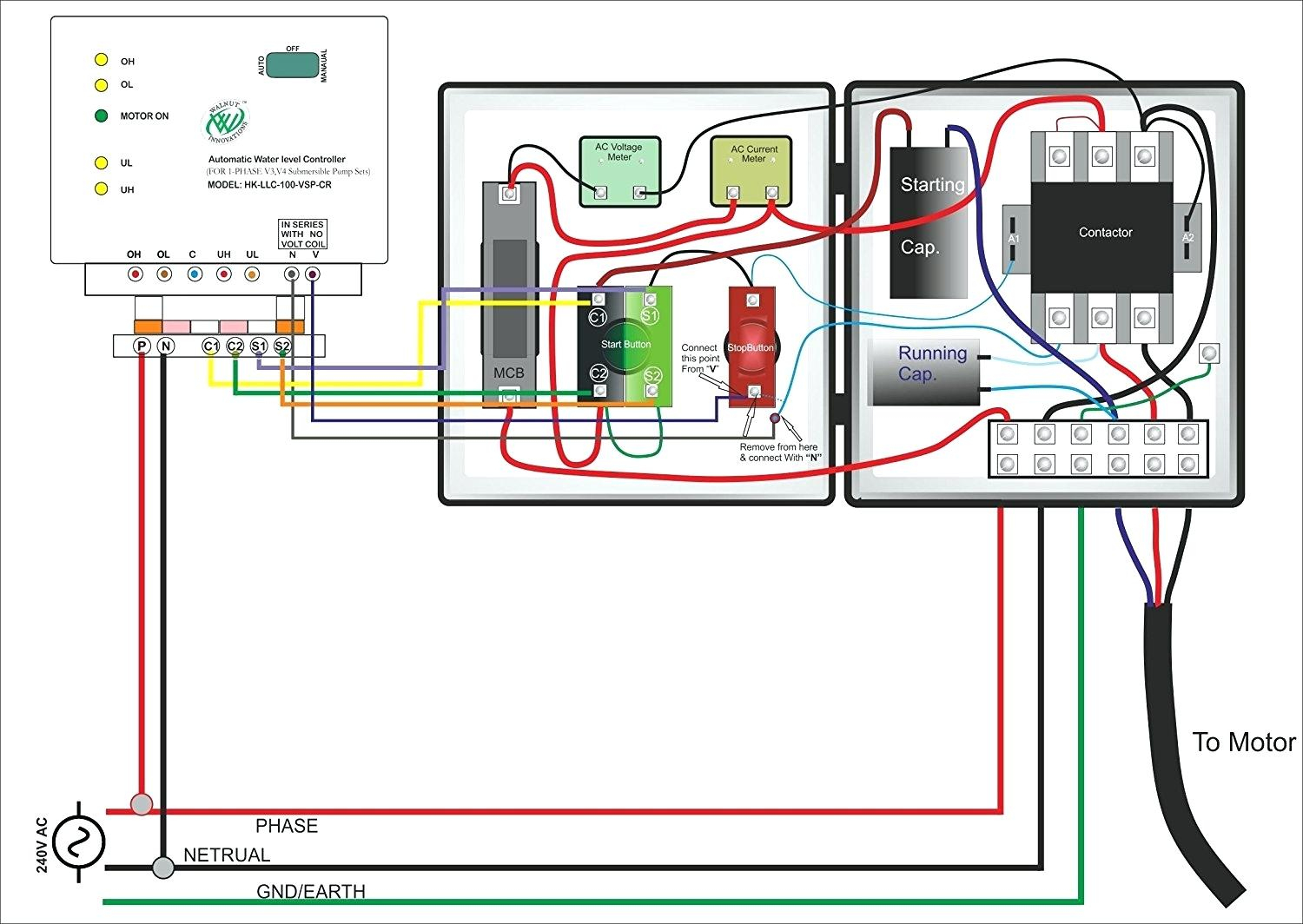 Single Phase Submersible Pump Starter Wiring Diagram 3 Wire Well - 3 Wire Well Pump Wiring Diagram