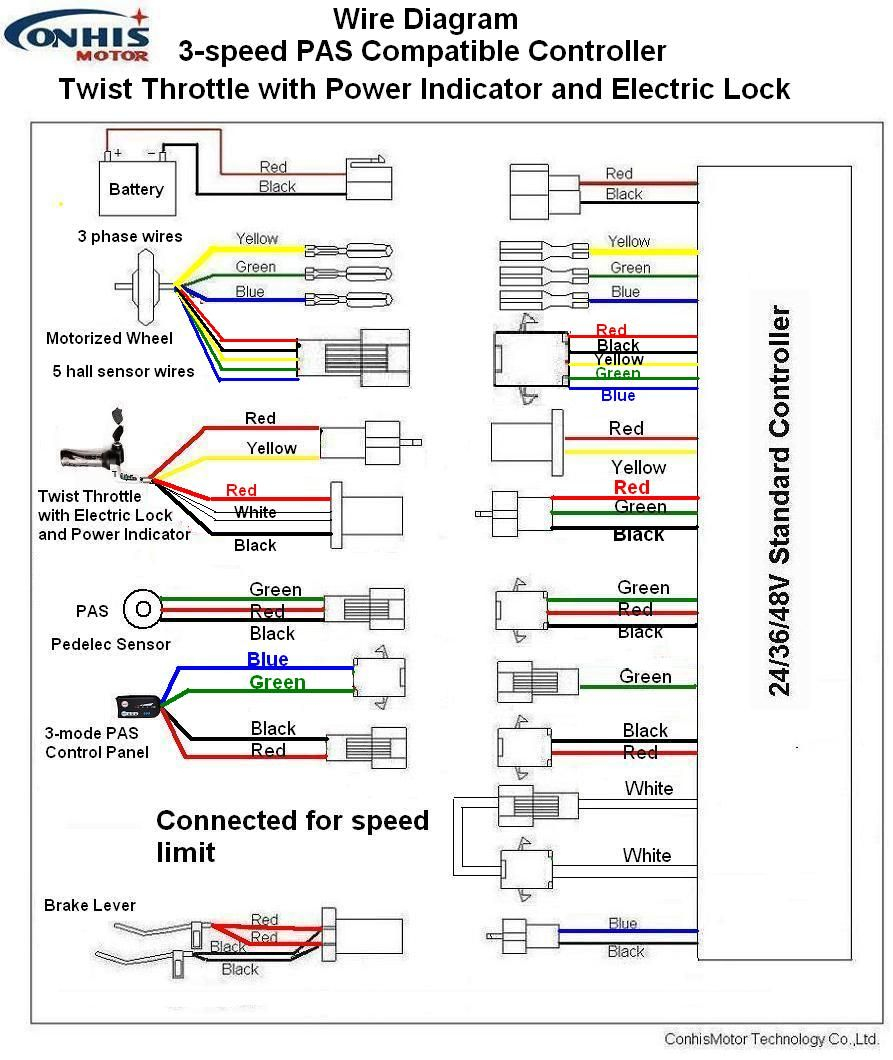 Speed Fan Motor Wiring Diagram Also E Bike Throttle New Controller - E Bike Controller Wiring Diagram