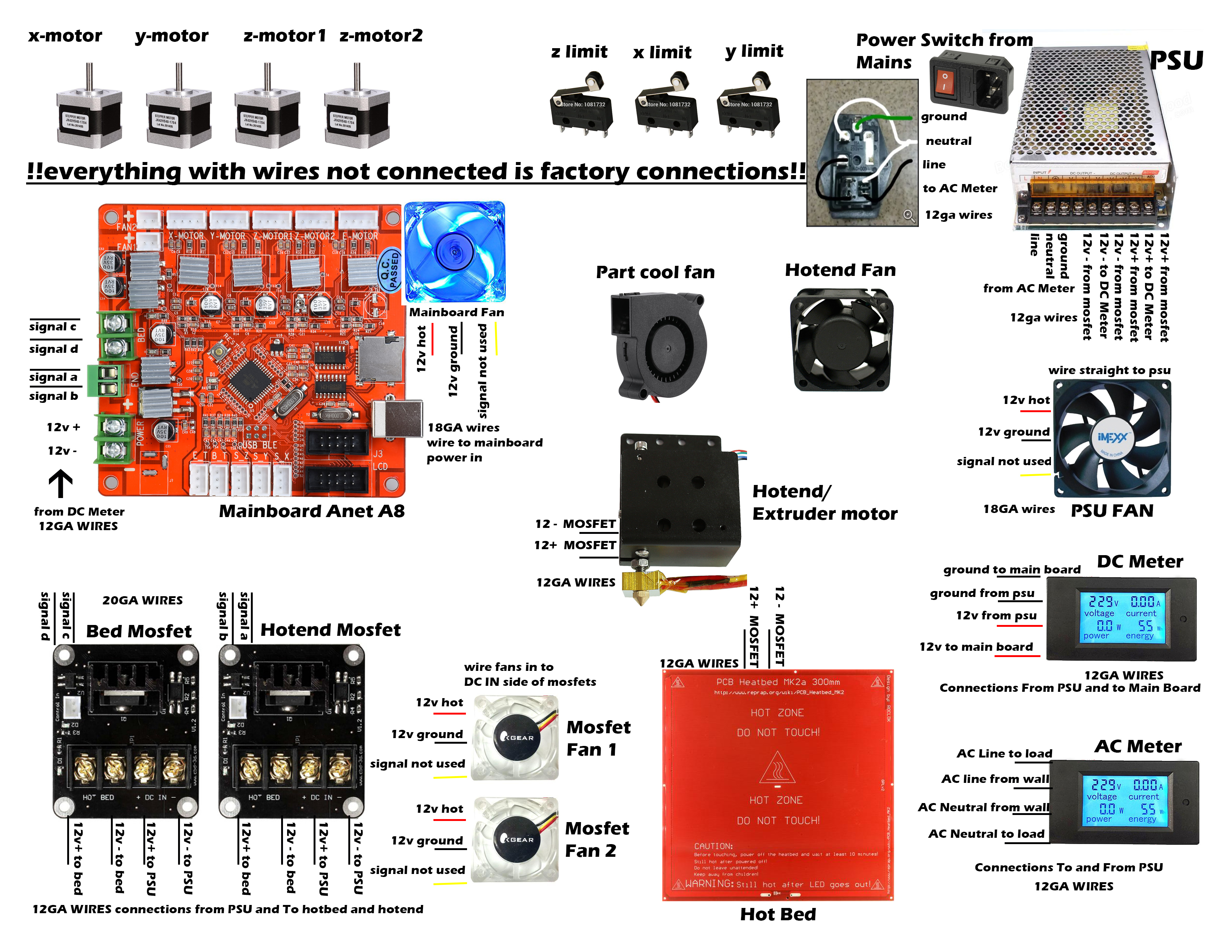 Stage 1 Upgrade List For The Anet A8Daltoncnc - Thingiverse - Anet A8 Mosfet Wiring Diagram