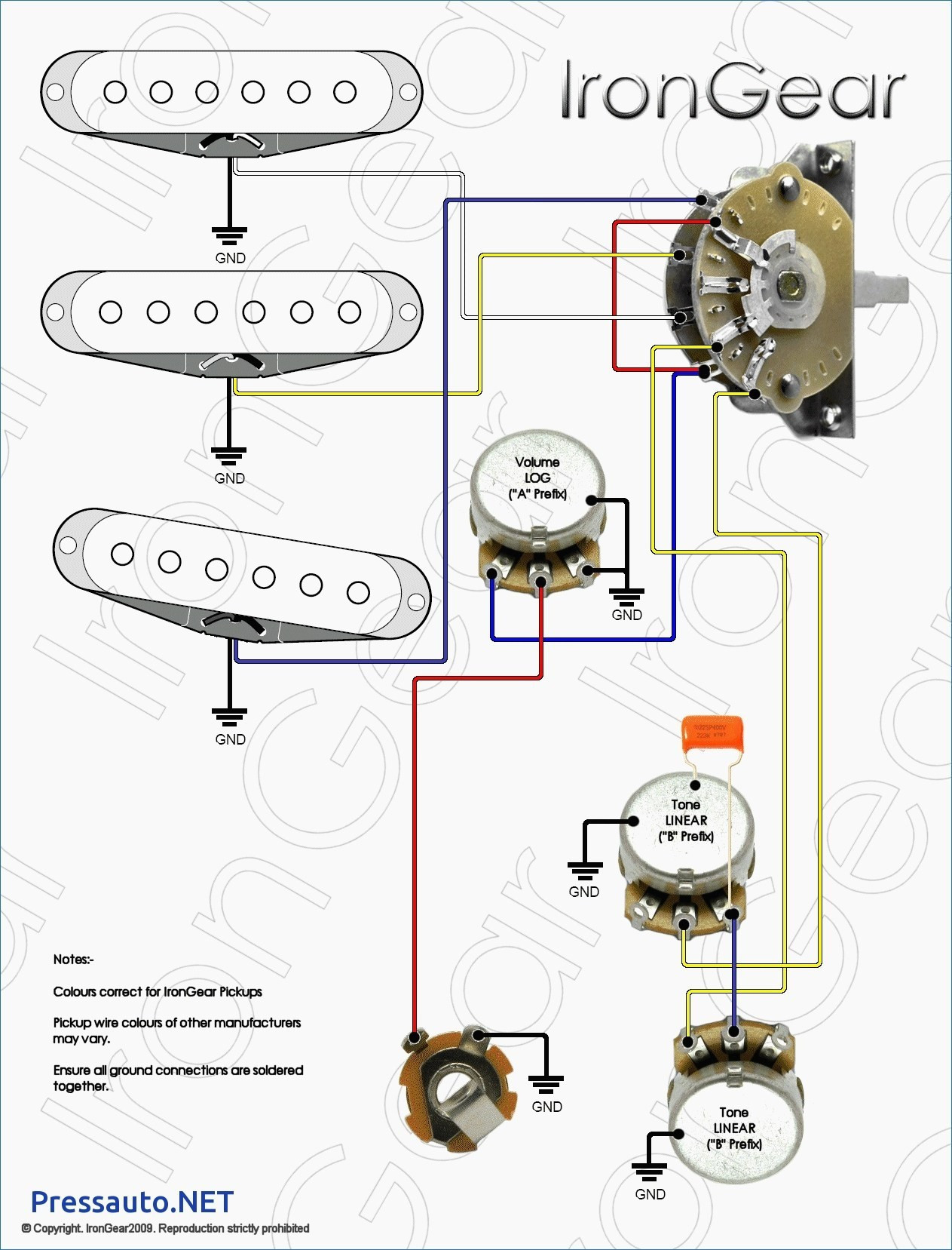 Stratocaster Wiring Diagram 3 Way Switch Simplified Shapes Strat - Strat Wiring Diagram