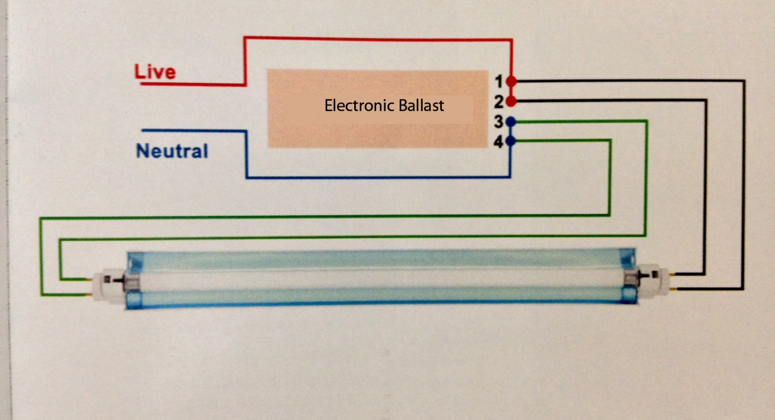 T8 Fluorescent Light Wire Diagram | Manual E-Books - Fluorescent Ballast Wiring Diagram