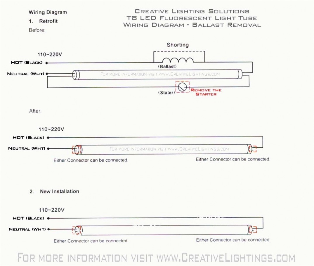 T8 Led Tube Wiring Diagram - Online Wiring Diagram - Led Fluorescent Tube Replacement Wiring Diagram