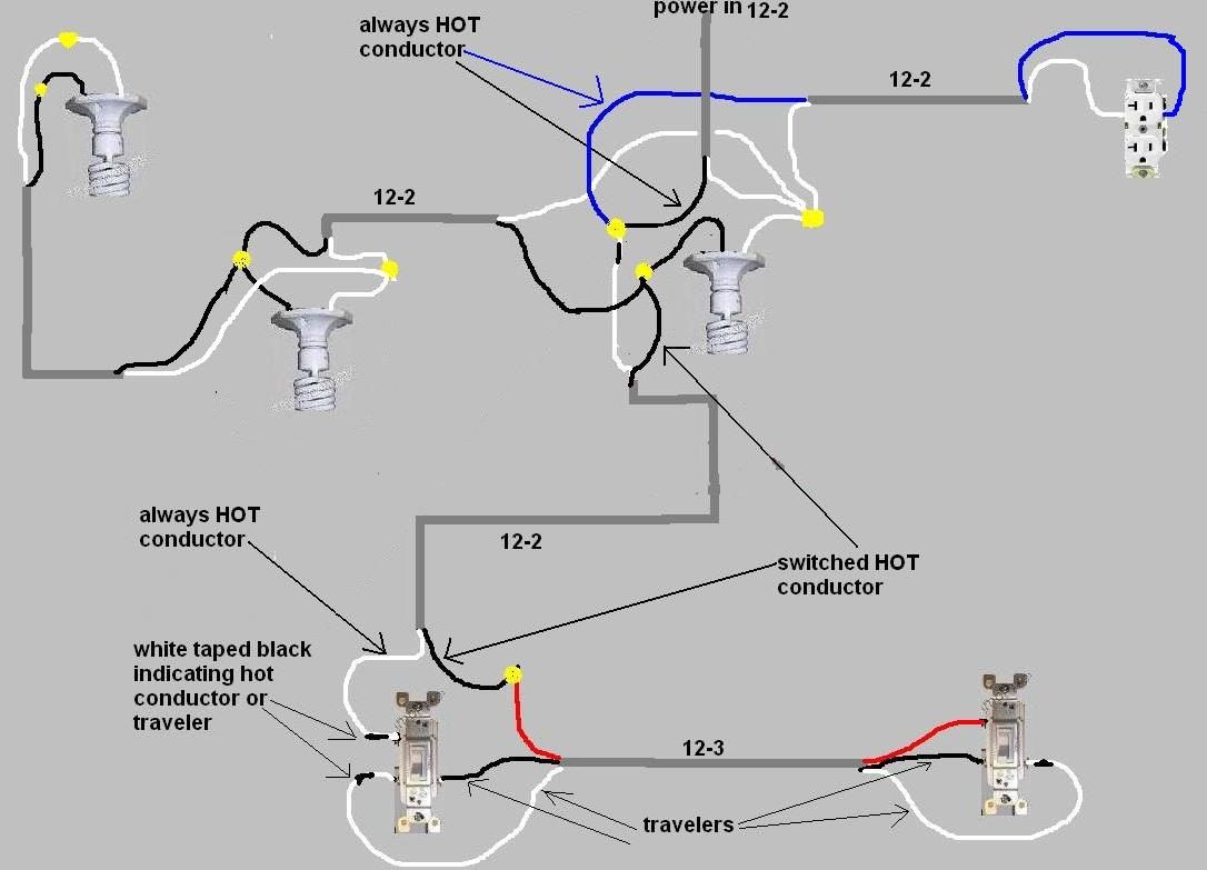 Taking Power From 3-Way Light - Electrical - Diy Chatroom Home - 3 Way Switch Wiring Diagram Power At Switch