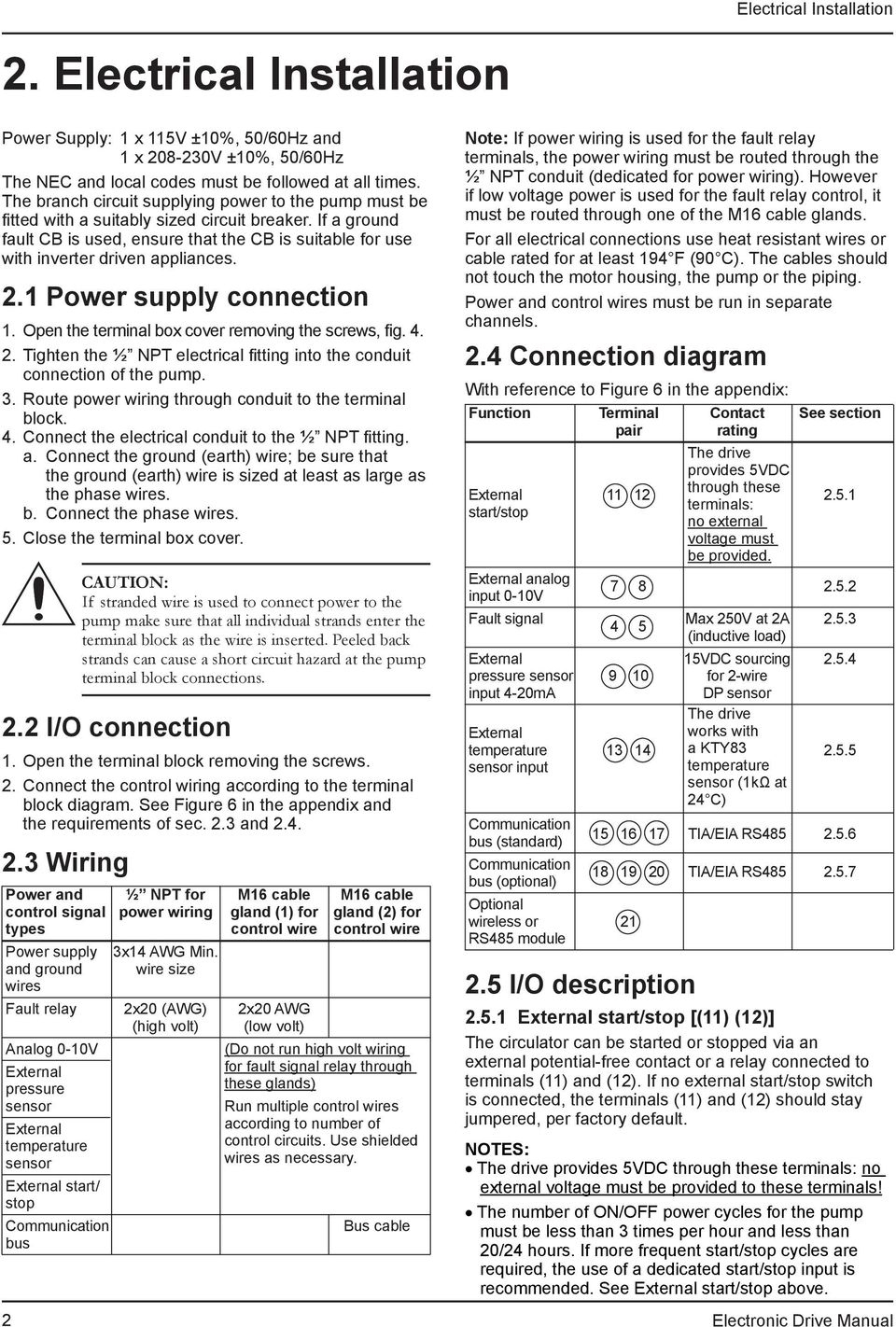 Technical Brochure P Ecocirc Xl Electronic Drive Manual - Pdf - Start Stop Switch Wiring Diagram